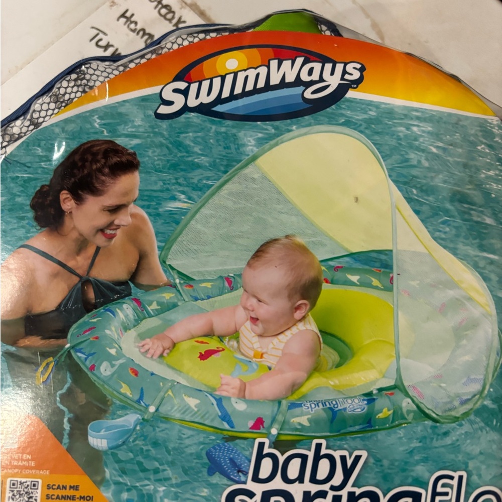 SwimWays Baby Spring Float with Canopy - Green
